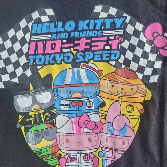 Hello Kitty And Friends Tokyo Speed Graphic Tee Womens LG Badtz-Maru My Melody - Picture 6 of 8